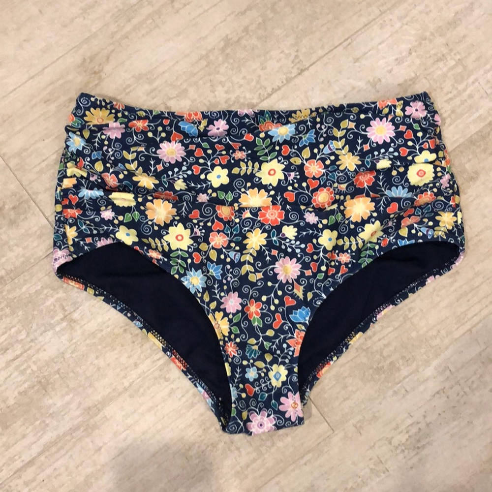 High Waisted Floral Bikini Bottoms